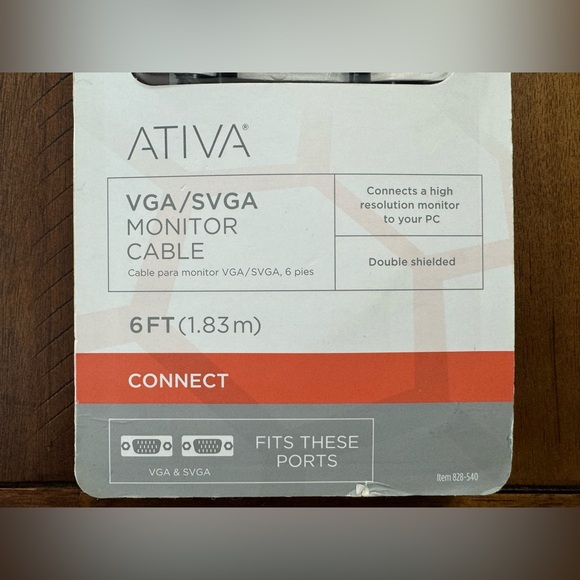 Ativa 6ft VGA / SVGA Monitor Cable. - Picture 2 of 3
